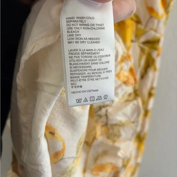 Urban Outfitters Lemon Print Tie Strap Mini Dress Size Medium - Picture 10 of 10